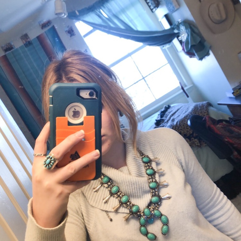 Turquoise Squash Blossom Necklace